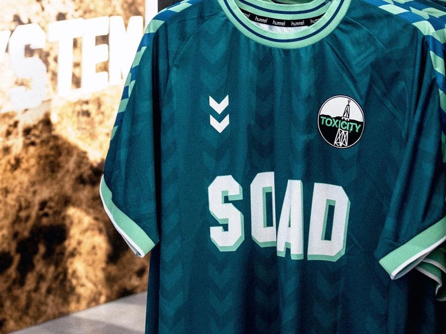 System Of A Down football shirt from the European tour range